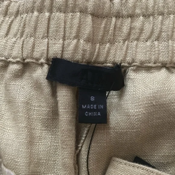 NWT : ATM Anthony Thomas Melillo Linen Shorts, Sz 8, Green - Picture 6 of 9